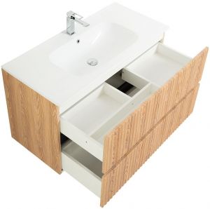 Подвесная тумба под раковину Art&Max Torino 100см бран AM-TORINO-1000-2C-SO-BR-P