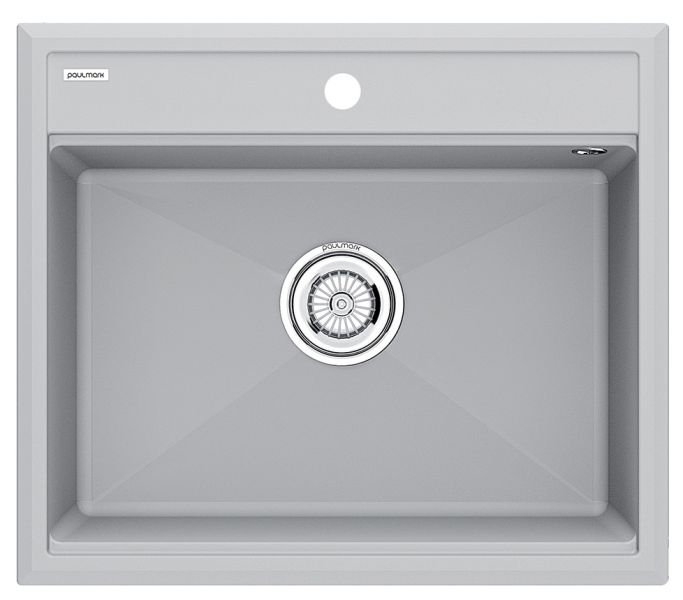 Мойка кухонная Paulmark Stepia PM115951-GRS серый дым Мойка кухонная Paulmark Stepia PM115951-GRS серый дым