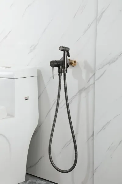 Гигиенический душ со смесителем Gappo G7206-9 оружейная сталь