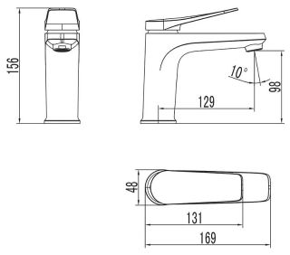 Смеситель для раковины Lemark Bronx LM3706GM с донным клапаном графит