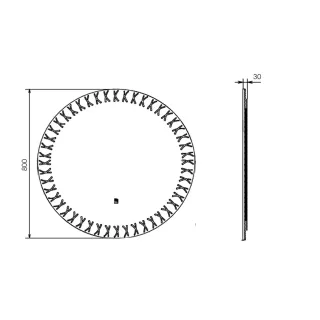 Зеркало  Comforty  Эониум 00-00014163 80 см Зеркало  Comforty  Эониум 00-00014163 80 см