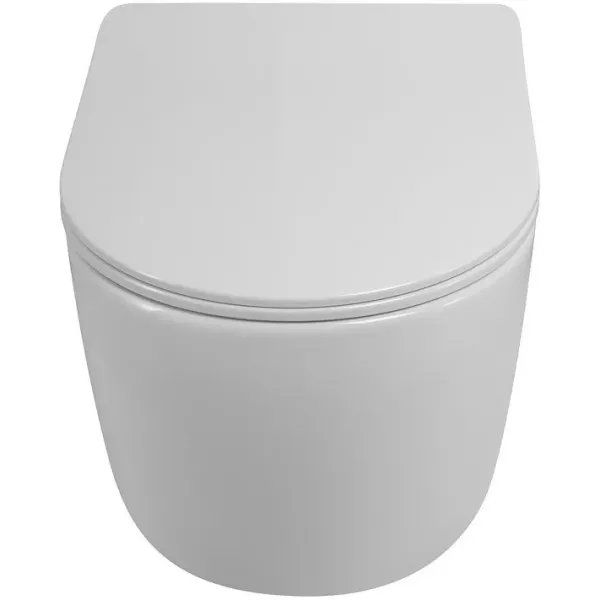 Унитаз подвесной ArtMax Napoli AM100CHRV безободковый с вихревым смывом и сиденьем микролифт белый