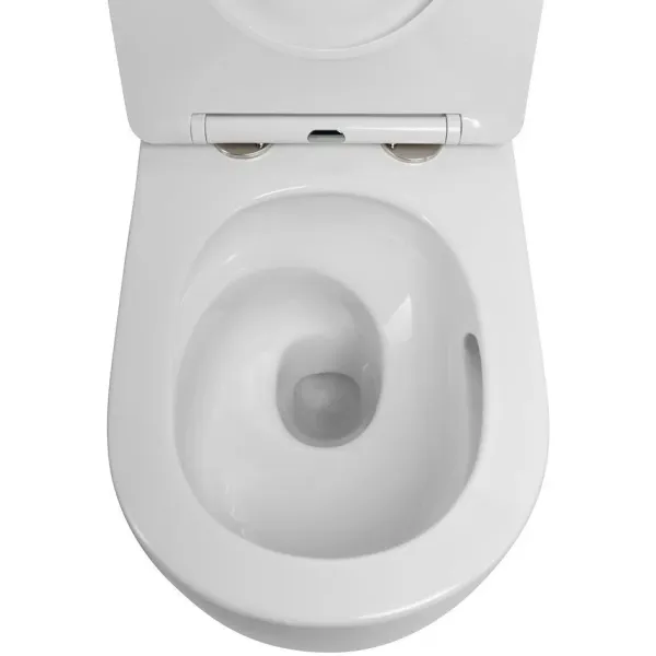 Унитаз подвесной ArtMax Napoli AM100CHRV безободковый с вихревым смывом и сиденьем микролифт белый