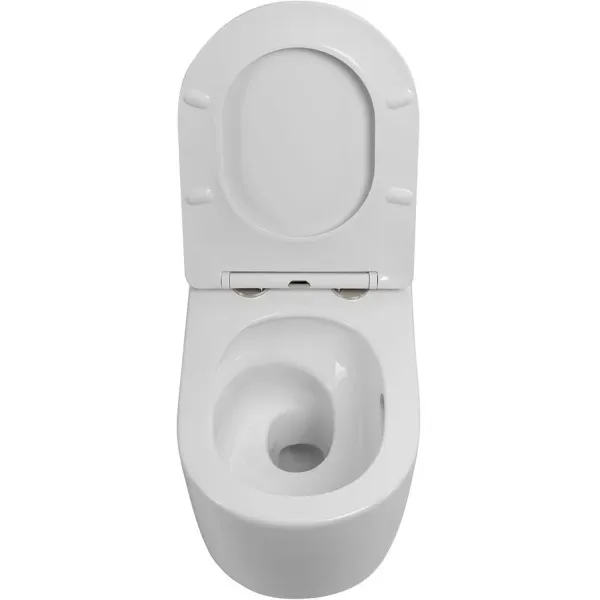 Унитаз подвесной ArtMax Napoli AM100CHRV безободковый с вихревым смывом и сиденьем микролифт белый