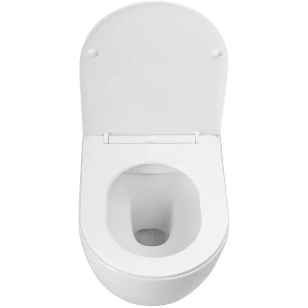 Унитаз подвесной ArtMax Bianchi AM9311CHR безободковый с сиденьем микролифт белый