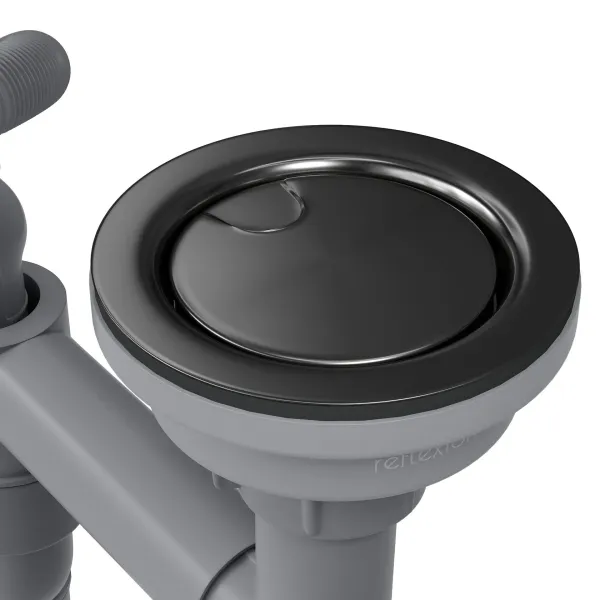 Выпуск для кухонной мойки Reflexion Part RX9003BL оружейная сталь