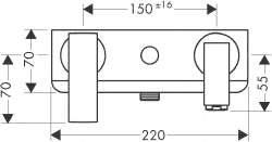 Смеситель для ванны Hansgrohe Citterio 39400000 хром