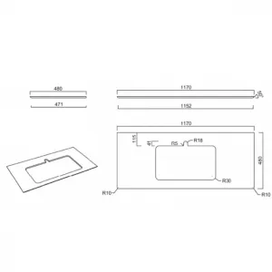 Столешница Kerama Marazzi Plaza Риальто PL2.SG560420R\120 120 см бежевый натуральный