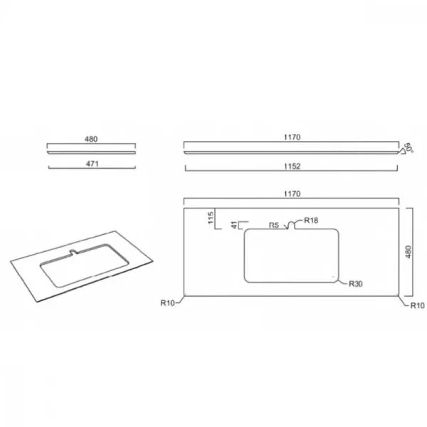 Столешница Kerama Marazzi Plaza Риальто PL2.SG560420R\120 120 см бежевый натуральный