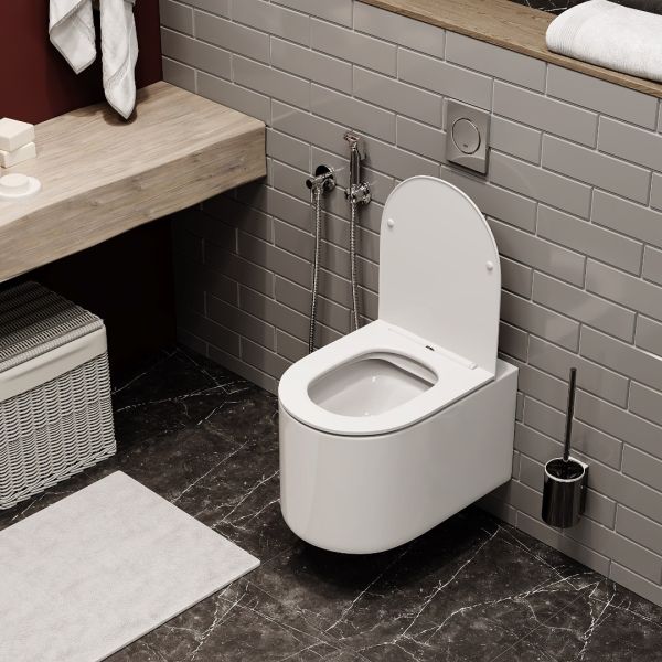 Подвесной унитаз Cerutti SPA Tanaro Aria MW CT9236 безободковый белый матовый