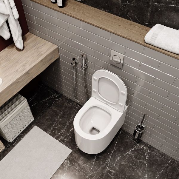 Подвесной унитаз Cerutti SPA Tanaro Aria MW CT9236 безободковый белый матовый