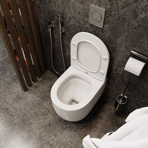 Подвесной унитаз Cerutti SPA Oglio Aria MW CT9237 безободковый белый матовый