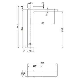 Смеситель для раковины AQUAme Savona AQM6814GG золото