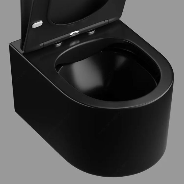 Подвесной унитаз Cerutti SPA Tanaro Aria MB CT9238 безободковый чёрный матовый