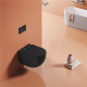 Подвесной унитаз Cerutti SPA Oglio Aria MB CT9239 безободковый чёрный матовый