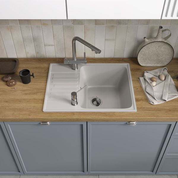 Мойка кухонная Reflexion Prima 60-GR RF0460GR серый