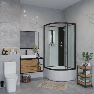 Душевая кабина Niagara NG-6708-14BK 90x90см чёрный/прозрачное