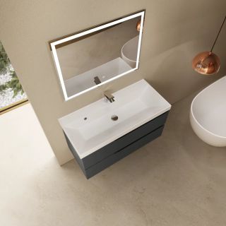 Тумба под раковину AQUAme S3 AQM900310GM 100 см антрацит