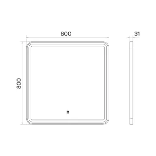 Зеркало Comforty Ситара 00-00018682  с подсветкой