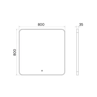 Зеркало Comforty Сириус 00-00020722 с подсветкой