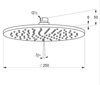Верхний душ Kludi A-QA 64325N5-00 25 см брашированный никель