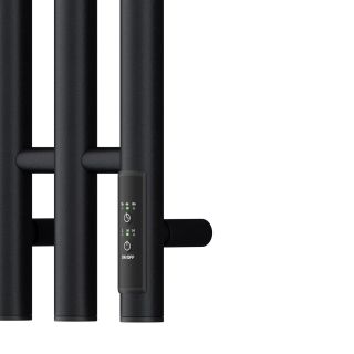 Полотенцесушитель электрический APEXTERMO Luna Light LN10182BL 80x12 см с крючками чёрный