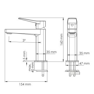 Смеситель для раковины WasserKRAFT Aula 1103 хром