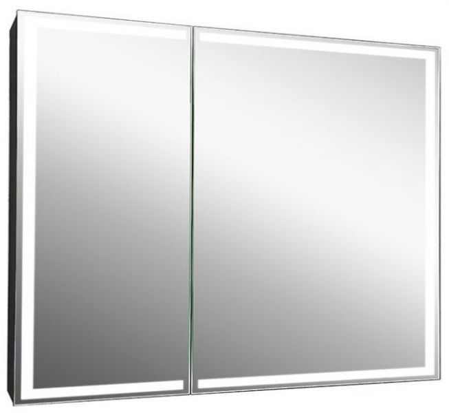 Зеркало-шкаф с подсветкой Art&Max Techno 100см чёрный матовый AM-Tec-1000-800-2D-F-Nero Зеркало-шкаф с подсветкой Art&Max Techno 100см чёрный матовый AM-Tec-1000-800-2D-F-Nero
