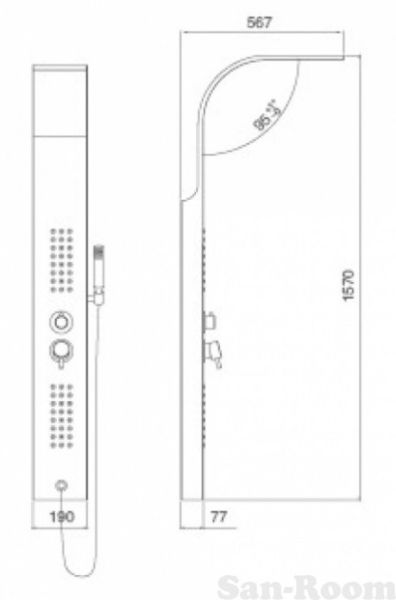Душевая панель SSWW FT93142SS