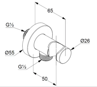 Шланговое подключение Kludi A-QA 60547N0-00 с держателем брашированное золото