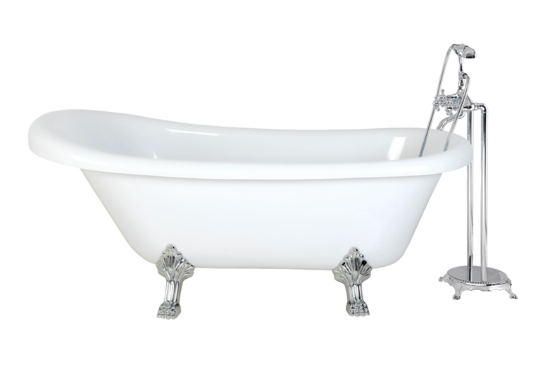 Акриловая ванна Cerutti SPA Classic 150 CT9323 на львиных лапах хром
