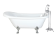 Акриловая ванна Cerutti SPA Classic 150 CT9323 на львиных лапах хром