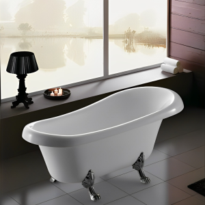 Акриловая ванна Cerutti SPA Classic 150 CT9323 на львиных лапах хром