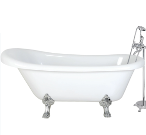 Акриловая ванна Cerutti SPA Classic 150 CT9323 на львиных лапах хром