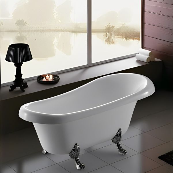 Акриловая ванна Cerutti SPA Classic 150 CT9323 на львиных лапах хром