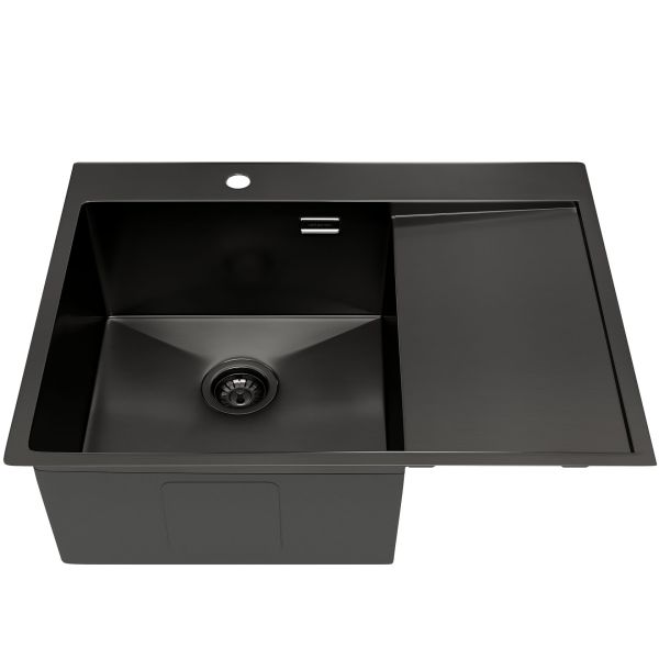 Мойка кухонная Reflexion Maggiore 65-BL RX2365BL оружейная сталь