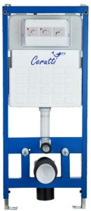 Комплект Cerutti SPA инсталляция CR555 подвесной безободковый унитаз Vettore Aria CT7190 кнопка смыва CR05CH