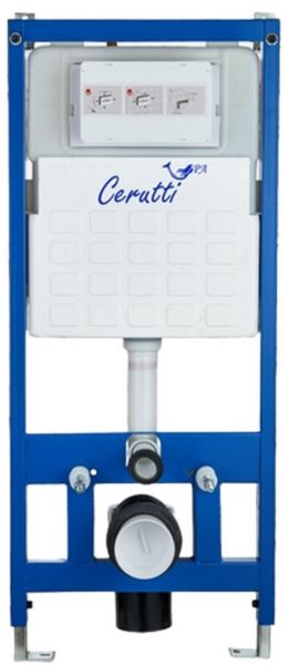 Комплект Cerutti SPA инсталляция CR555 подвесной безободковый унитаз Vettore Aria CT7190 кнопка смыва CR05CH