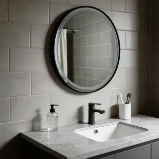 Зеркало с подсветкой Azario Брэд АZ-LED012225 60 см чёрный матовый