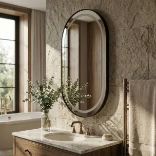 Зеркало с подсветкой Azario Джоли АZ-LED012525 50 см чёрный матовый