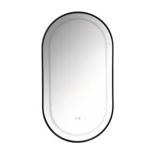 Зеркало с подсветкой Azario Джоли АZ-LED012525 50 см чёрный матовый