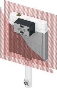 TECE TECEprofil Застенный бачок TECEbox Octa 2, с арматурной сеткой, для напольного унитаза 9370500