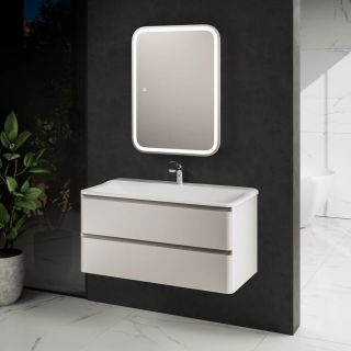 Тумба под раковину AQUAme S4 AQM900410WH 100 см белый