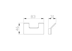 Двойной крючок для ванной Wonzon & Woghand Lotte WW-8325 хром