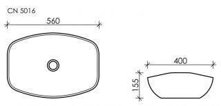 Раковина Ceramica Nova Element CN5016 56см белый Раковина Ceramica Nova Element CN5016 56см белый