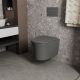 Подвесной унитаз Point Вега PN41711GM безободковый серый матовый Подвесной унитаз Point Вега PN41711GM безободковый серый матовый