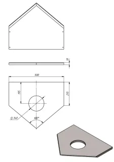 Столешница для тумбы-модуля Kerama Marazzi Караван KMCATp50MMp1 50 см с вырезом для накладных раковин марокканский гранатовый