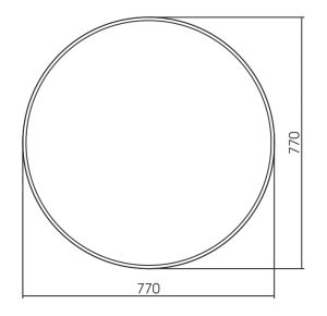 Зеркало с подсветкой Aquanika Round AQR7777RU124 77 см
