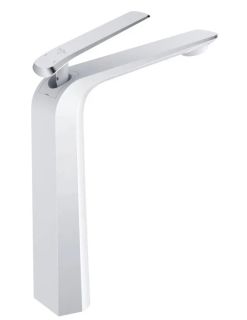 Смеситель для раковины Rose R1311F белый/хром Смеситель для раковины Rose R1311F белый/хром