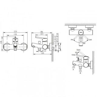 Смеситель Bravat Palace F6172217CP-01-RUS для ванны с душем Смеситель Bravat Palace F6172217CP-01-RUS для ванны с душем